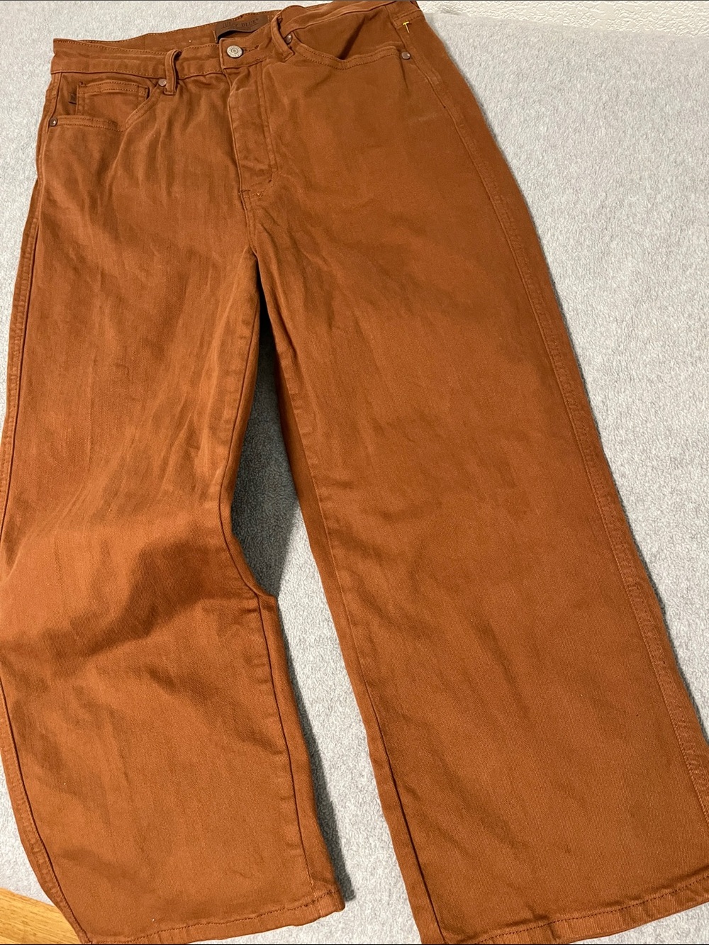 Judy Blue Wide Cropped Jeans Size 30 High Rise Brown - Picture 10 of 10